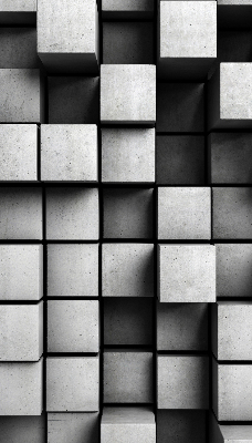 Modern roller blind Stone cubes