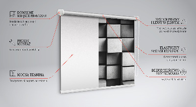 Modern roller blind Stone cubes