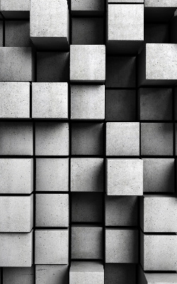 Modern roller blind Stone cubes