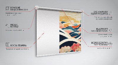 Roller blind for large window A wave of flowers