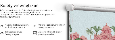 Fabric roller blind Palace with a garden