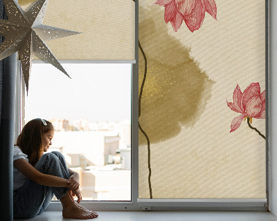 Modern roller blind Flowers