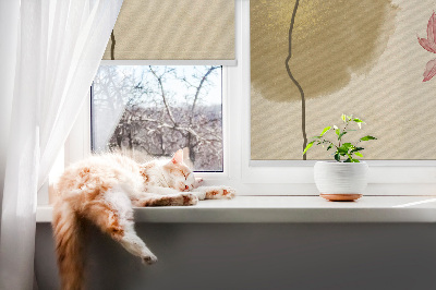 Modern roller blind Flowers