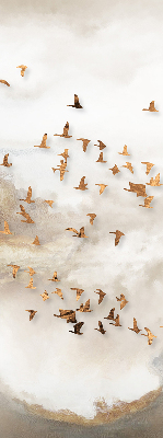 Roller blind for large window A flock of birds