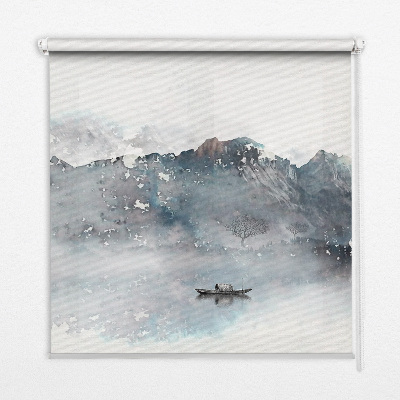 Fabric roller blind Painted Mountains