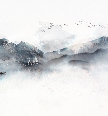 Fabric roller blind Painted Mountains