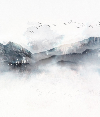 Fabric roller blind Painted Mountains