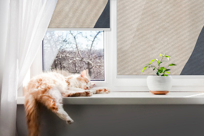 Roller blind for large window Modern abstraction