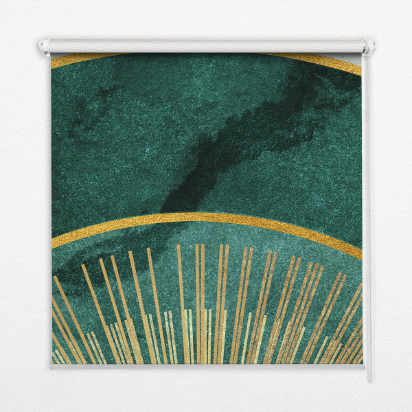 Fabric roller blind A semicircle within a semicircle