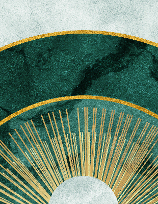 Fabric roller blind A semicircle within a semicircle