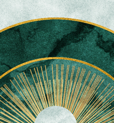 Fabric roller blind A semicircle within a semicircle
