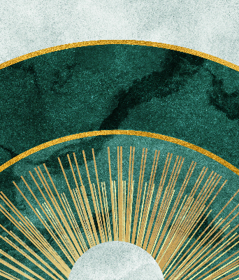 Fabric roller blind A semicircle within a semicircle