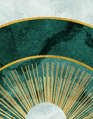 Fabric roller blind A semicircle within a semicircle