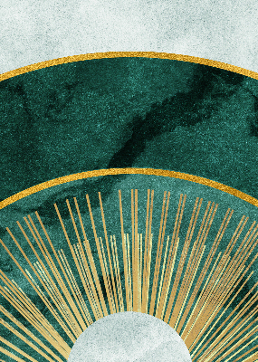 Fabric roller blind A semicircle within a semicircle