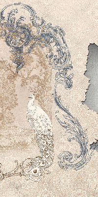 Modern roller blind Vintage birds