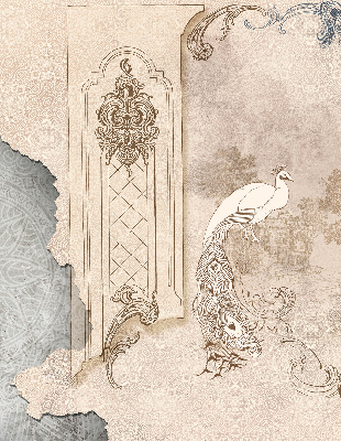 Modern roller blind Vintage birds