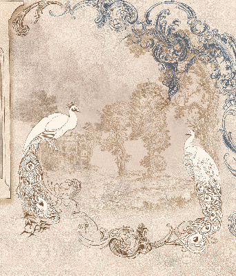 Modern roller blind Vintage birds