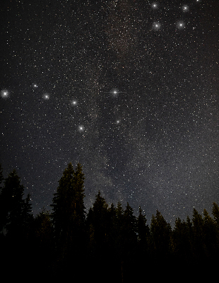 Modern roller blind Stars in the sky