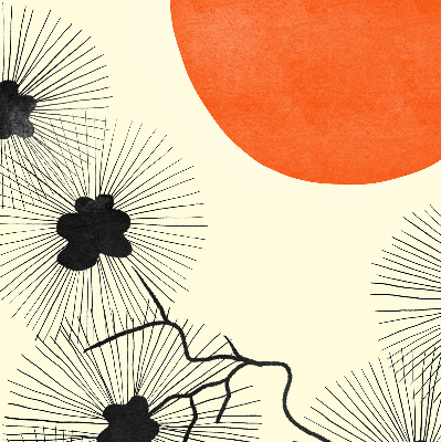 Roller blind for large window Dandelions
