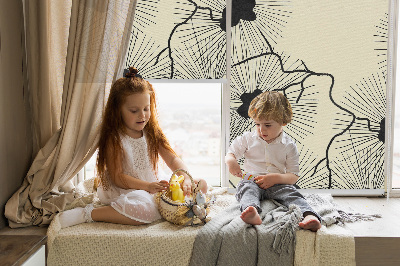 Roller blind for large window Dandelions