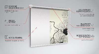 Roller blind for large window Dandelions