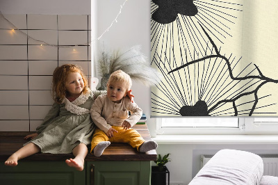Roller blind for large window Dandelions