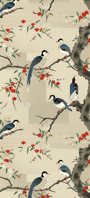 Fabric roller blind Birds on a tree