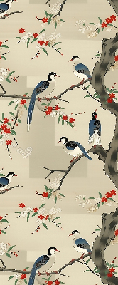 Fabric roller blind Birds on a tree