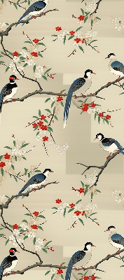 Fabric roller blind Birds on a tree