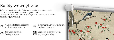 Fabric roller blind Birds on a tree