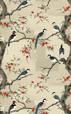 Fabric roller blind Birds on a tree