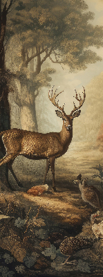 Modern roller blind Animals in the forest