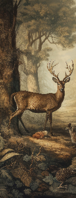 Modern roller blind Animals in the forest
