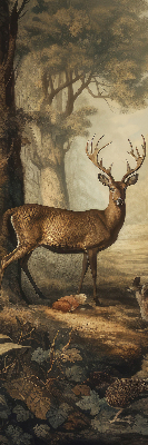 Modern roller blind Animals in the forest