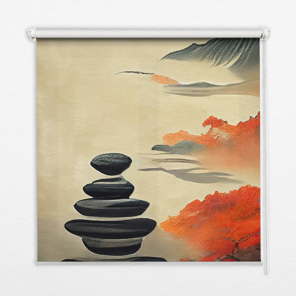 Roller blind for large window Mountain