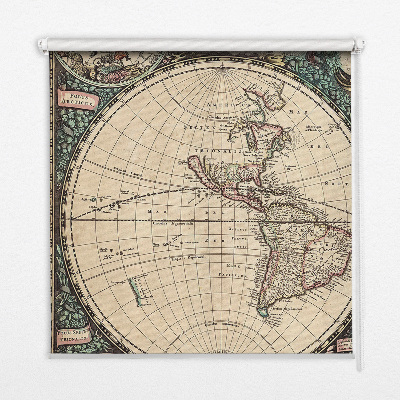 Modern roller blind World map