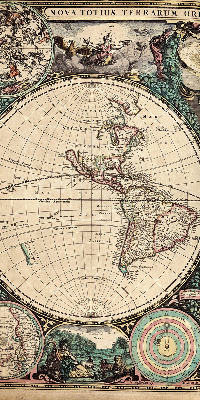 Modern roller blind World map