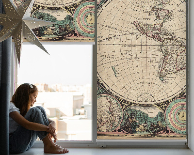 Modern roller blind World map