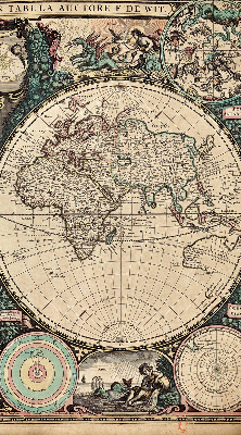 Modern roller blind World map