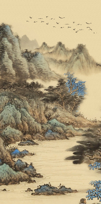Roller blind for large window Mountains