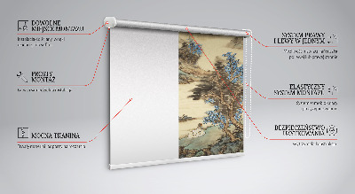 Roller blind for large window Mountains