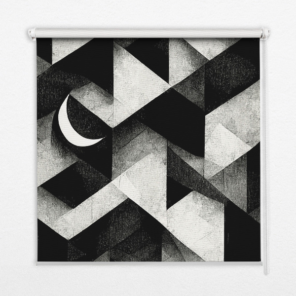 Fabric roller blind Triangles in abstraction