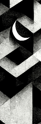 Fabric roller blind Triangles in abstraction