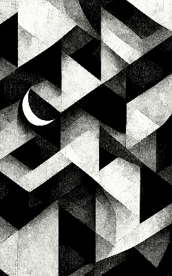 Fabric roller blind Triangles in abstraction
