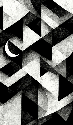 Fabric roller blind Triangles in abstraction