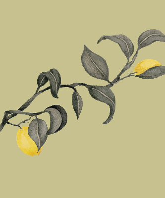 Fabric roller blind Lemons on the tree