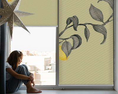 Fabric roller blind Lemons on the tree