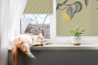 Fabric roller blind Lemons on the tree