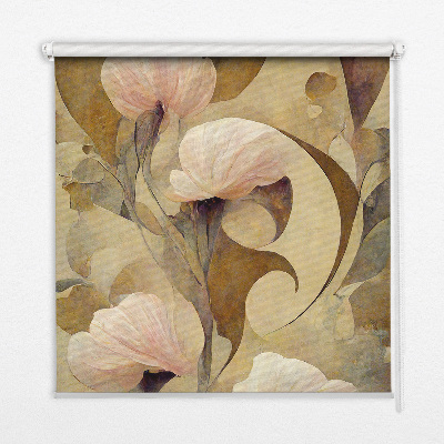 Modern roller blind Pink flowers