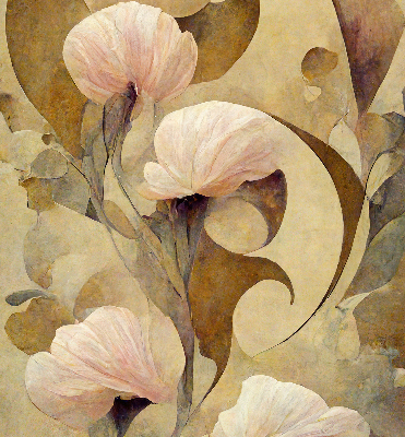 Modern roller blind Pink flowers